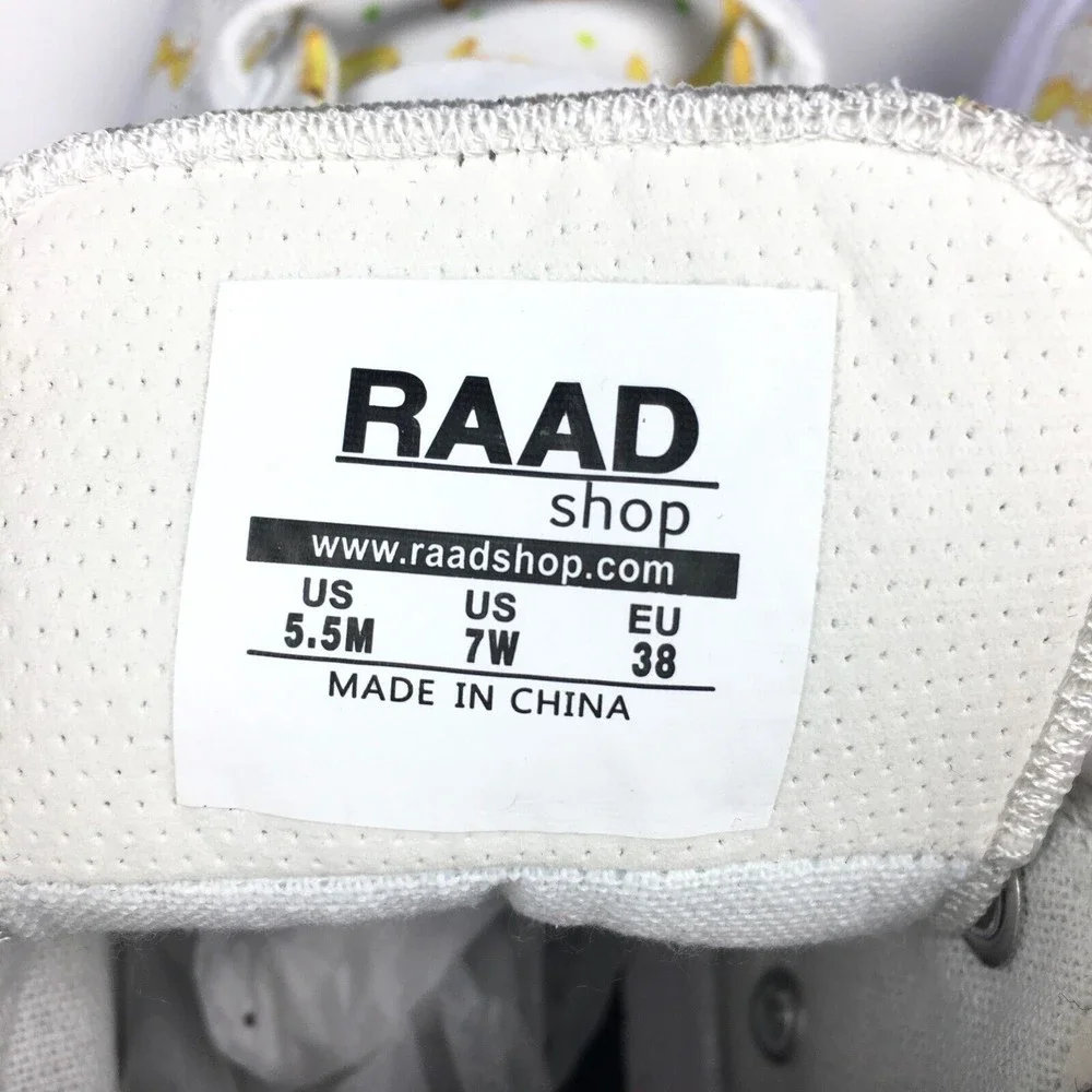 Raad Shop I Love Bananas Unisex Women's Sz 7/Men's Sz 5.5 /High Top Sneaker Shoe